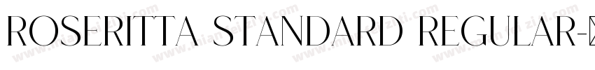 Roseritta Standard Regular字体转换